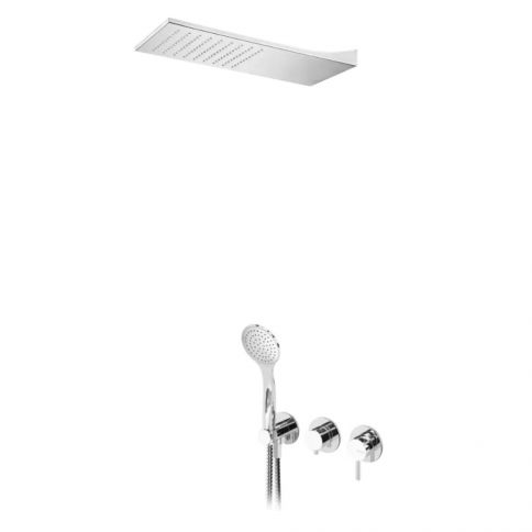 Bruma Lusitano Shower set with Line shower (Rain) and handshower set Emotion, Chrome