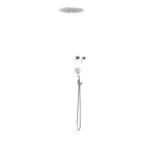 Bruma Lusitano Shower set with inox shower head Ø300 mm (Rain) and separate handshower set Emotion, Chrome