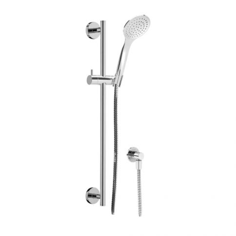 Bruma Lusitano Shower set with outlet elbow, EloX Shower rail, metal hose 160 cm and Emotion handshower - BlueR, Chrome