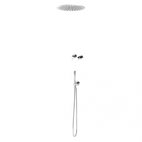 Bruma Adagio Shower set with EasyFix overhead shower Ø300 mm (Rain) and separate handshower set Elo, Chrome