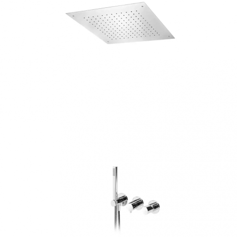 Bruma Adagio Shower set with overhead shower (Rain) and handshower set, Chrome