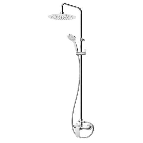 Bruma Coral Shower system with UltraThin Inox shower head Ø250 mm and adjustable shower rail, Night Sky