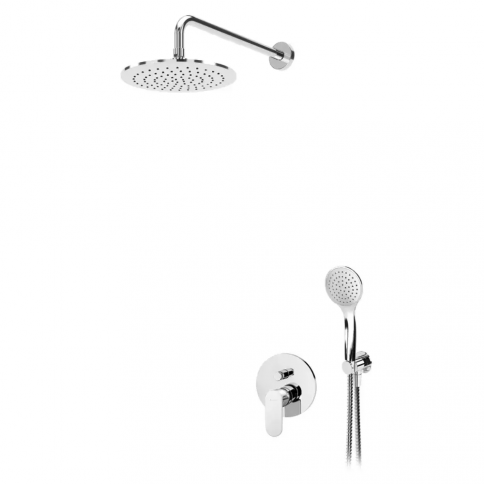 Bruma Coral Shower set with ABS shower head Ø230 mm and Emotion handshower set, Night Sky