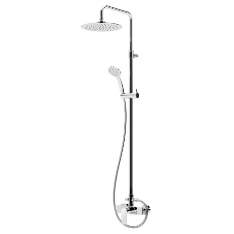 Bruma Nautic Shower system with UltraThin Inox shower head Ø250 mm and adjustable shower rail, Gunmetal