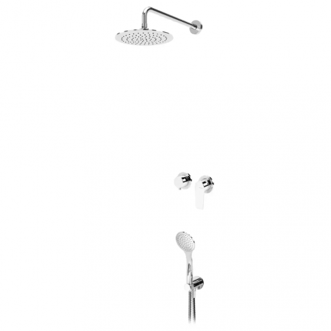 Bruma Nautic Horizontal shower set with ABS shower head Ø230 mm and separate handshower set Emotion, Chrome