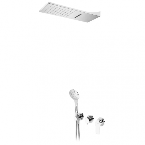 Bruma Nautic Shower set with Line Cascade shower (Rain/Cascade) and handshower set Elo, Morning Mist