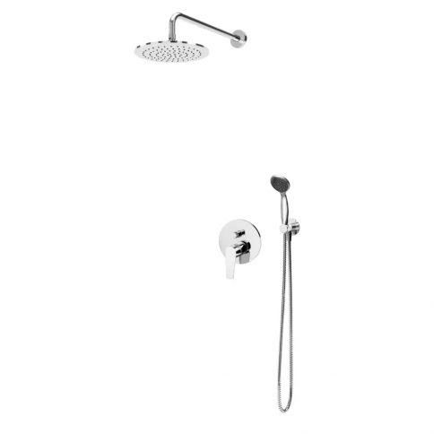 Bruma Lune Shower set with ABS shower head Ø230 mm and Oasis handshower set, Chrome