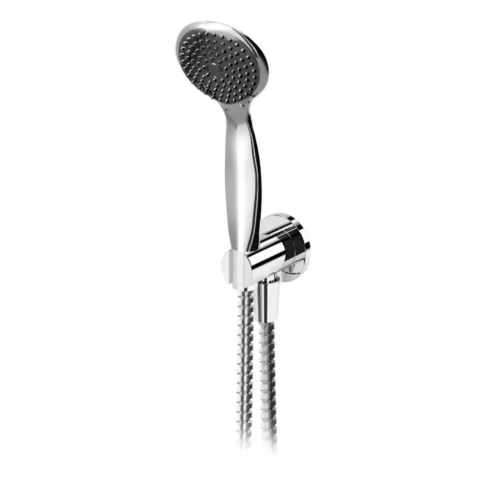 Bruma Lune Shower set with outlet elbow, metal hose 160cm and Oasis handshower, Chrome