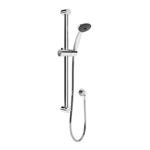 Bruma Lune Shower set with outlet elbow, Eko shower rail, metal hose 160cm and Oasis handshower, Chrome