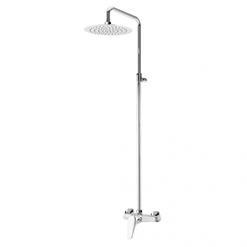 Bruma Mustang Shower system with ABS head shower Ø230mm and adjustable shower rail, Chrome