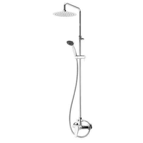 Bruma Mustang Shower system with ABS head shower Ø230mm, adjustable shower rail and handshower set Oasis, Chrome
