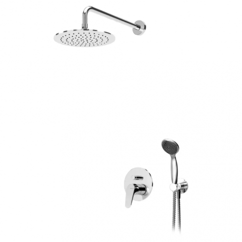 Bruma Mustang Shower set with ABS shower head Ø230 mm and Oasis handshower set, Chrome
