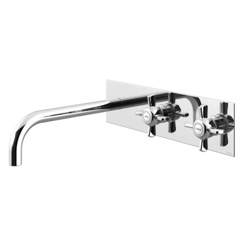 Bruma Imperial Wall basin mixer with wall escutcheon, Night Sky