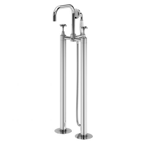 Bruma Imperial Bath/shower mixer, floor-mounted, Old Brass