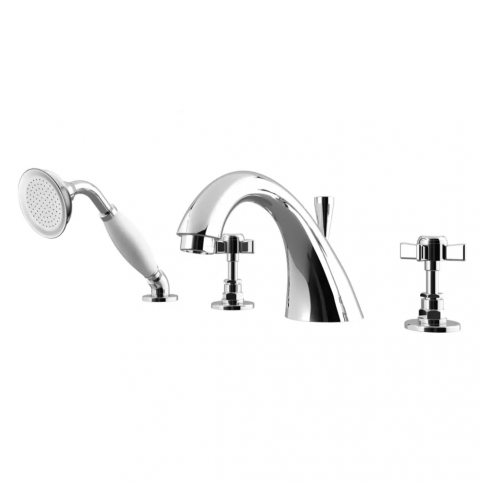 Bruma Imperial 4-hole bath/shower mixer, Gold 24kt