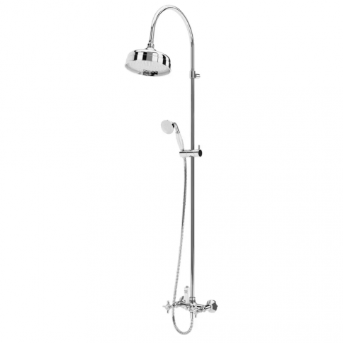 Bruma Imperial Shower system with head shower Ø200 mm and shower rail 1953, Gold 24kt