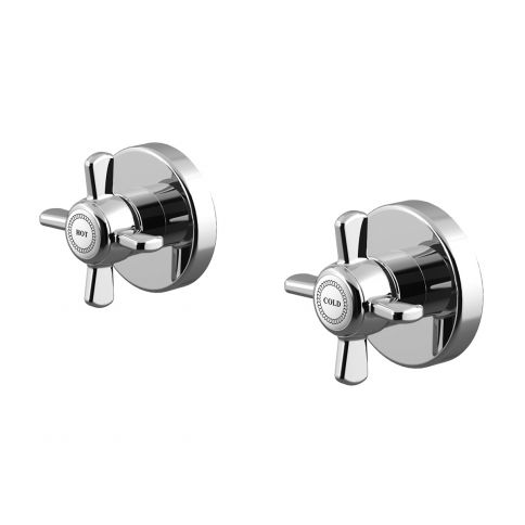 Bruma Imperial 2 hole concealed mixer with 1 outlet, Gold 24kt