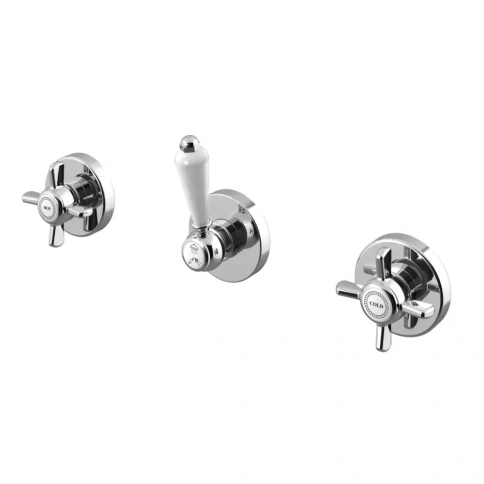 Bruma Imperial 3 hole concealed mixer, Gold 24kt