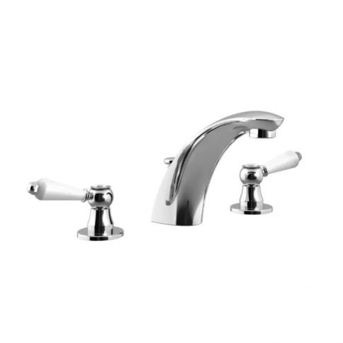 Bruma Clássico 3 hole mixer with pop-up waste set, Chrome