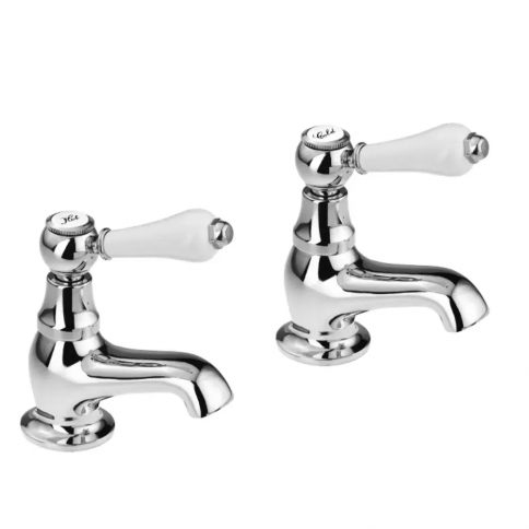 Bruma Clássico Basin pilar taps - Hot and Cold (1 pair), Old Brass