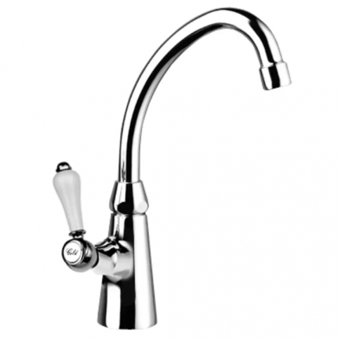 Bruma Clássico Basin pilar tap with swivel spout, Gold 24kt