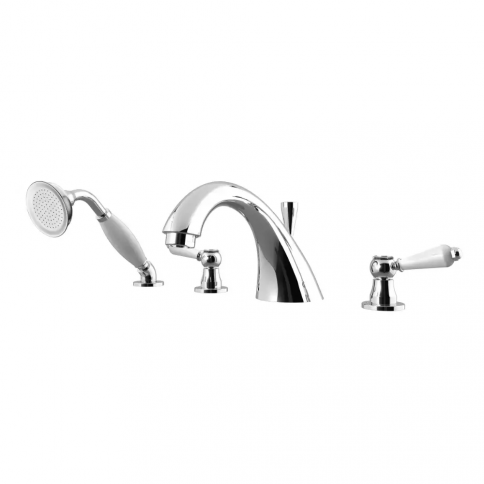 Bruma Clássico 4-hole bath/shower mixer, Old Brass