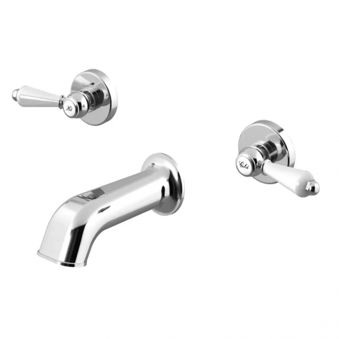 Bruma Clássico 3 hole bath filler mixer, Old Brass