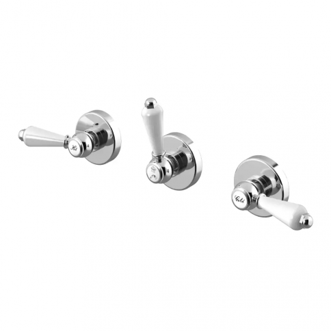 Bruma Clássico 3 hole concealed mixer, Gold 24kt