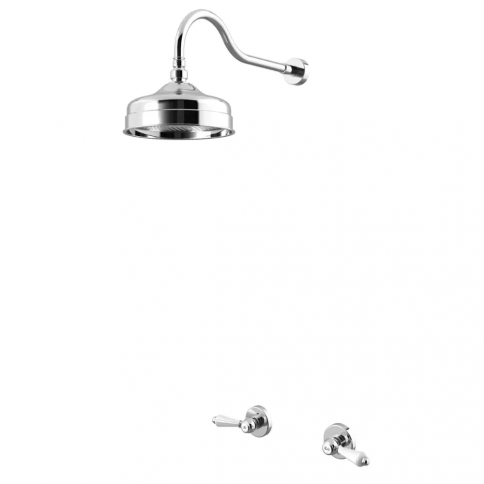 Bruma Clássico Shower set with brass shower head Ø200 mm, Old Brass