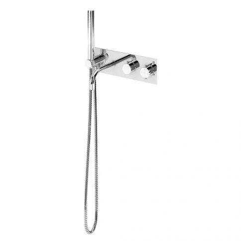 Bruma Elo Thermostatic mixer with bath spout and handshower set, Morning Mist