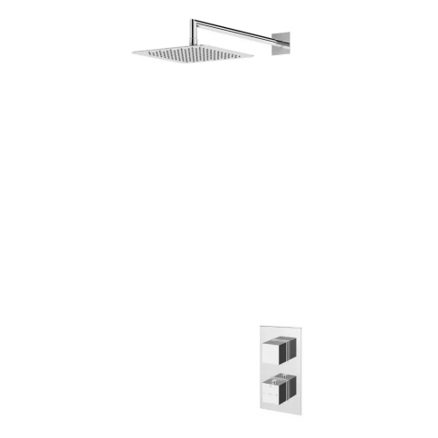 Bruma Celsius Thermostatic shower set with ABS shower head 200x200 mm, Morning Mist